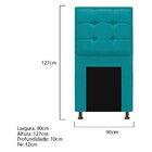 Kit Cabeceira E Calçadeira Copenhague 90 Cm Solteiro Suede Az