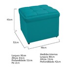 Kit Cabeceira E Calçadeira Copenhague 90 Cm Solteiro Suede Az