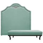 Kit Cabeceira E Calçadeira King Orlando P02 195 Cm Para Cama