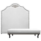 Kit Cabeceira E Calçadeira King Orlando P02 195 Cm Para Cama