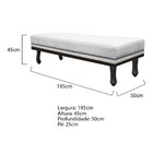 Kit Cabeceira E Calçadeira King Orlando P02 195 Cm Para Cama