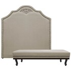 Kit Cabeceira E Calçadeira King Orlando P02 195 Cm Para Cama