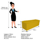 Kit Cabeceira E Calçadeira Liverpool 140 Cm Casal Corano Amar