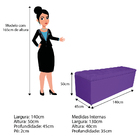 Kit Cabeceira E Calçadeira Liverpool 140 Cm Casal Corano Roxo