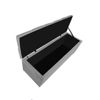 Kit Cabeceira E Calçadeira Liverpool 140 Cm Casal Suede Cinza