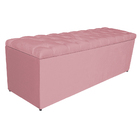 Kit Cabeceira E Calçadeira Liverpool 140 Cm Casal Suede Rosa