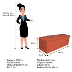 Kit Cabeceira E Calçadeira Liverpool 140 Cm Casal Suede Terra