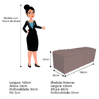 Kit Cabeceira E Calçadeira Liverpool 160 Cm Queen Size Linho