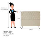 Kit Cabeceira E Calçadeira Liverpool 160 Cm Queen Size Linho