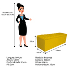 Kit Cabeceira E Calçadeira Liverpool 160 Cm Queen Size Suede