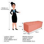 Kit Cabeceira E Calçadeira Liverpool 160 Cm Queen Size Suede