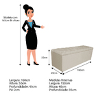 Kit Cabeceira E Calçadeira Liverpool 160 Cm Queen Size Suede