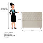 Kit Cabeceira E Calçadeira Liverpool 160 Cm Queen Size Suede