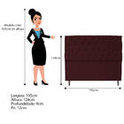 Kit Cabeceira E Calçadeira Liverpool 195 Cm King Size Corano