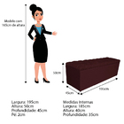 Kit Cabeceira E Calçadeira Liverpool 195 Cm King Size Corano