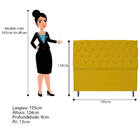 Kit Cabeceira E Calçadeira Liverpool 195 Cm King Size Corano