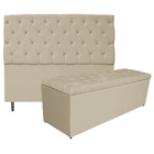 Kit Cabeceira E Calçadeira Liverpool 195 Cm King Size Corano