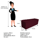 Kit Cabeceira E Calçadeira Liverpool 195 Cm King Size Suede B