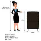 Kit Cabeceira E Calçadeira Liverpool 90 Cm Solteiro Corano Ma