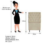 Kit Cabeceira E Calçadeira Liverpool 90 Cm Solteiro Linho Beg