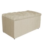 Kit Cabeceira E Calçadeira Liverpool 90 Cm Solteiro Linho Beg