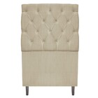 Kit Cabeceira E Calçadeira Liverpool 90 Cm Solteiro Linho Beg