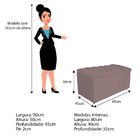 Kit Cabeceira E Calçadeira Liverpool 90 Cm Solteiro Linho Ros