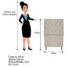 Kit Cabeceira E Calçadeira Liverpool 90 Cm Solteiro Suede Beg