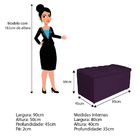 Kit Cabeceira E Calçadeira Liverpool 90 Cm Solteiro Suede Rox