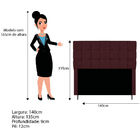 Kit Cabeceira E Calçadeira Manchester 140 Cm Casal Corano Bor