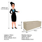 Kit Cabeceira E Calçadeira Manchester 140 Cm Casal Corano - D