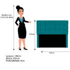 Kit Cabeceira E Calçadeira Manchester 140 Cm Casal Suede - Am