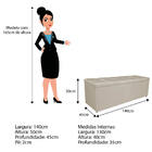 Kit Cabeceira E Calçadeira Manchester 140 Cm Casal Suede - Do