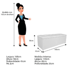 Kit Cabeceira E Calçadeira Manchester 160 Cm Queen Size Coran