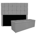 Kit Cabeceira E Calçadeira Manchester 160 Cm Queen Size Coran
