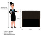 Kit Cabeceira E Calçadeira Manchester 160 Cm Queen Size Coran