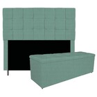 Kit Cabeceira E Calçadeira Manchester 160 Cm Queen Size Linho