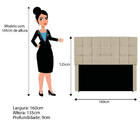 Kit Cabeceira E Calçadeira Manchester 160 Cm Queen Size Linho