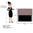 Kit Cabeceira E Calçadeira Manchester 160 Cm Queen Size Linho