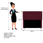 Kit Cabeceira E Calçadeira Manchester 160 Cm Queen Size Suede