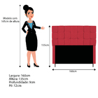 Kit Cabeceira E Calçadeira Manchester 160 Cm Queen Size Suede