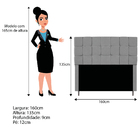 Kit Cabeceira E Calçadeira Manchester 160 Cm Queen Size Suede