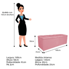 Kit Cabeceira E Calçadeira Manchester 160 Cm Queen Size Suede