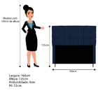 Kit Cabeceira E Calçadeira Manchester 160 Cm Queen Size Suede