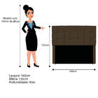 Kit Cabeceira E Calçadeira Manchester 160 Cm Queen Size Suede