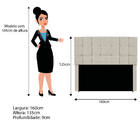 Kit Cabeceira E Calçadeira Manchester 160 Cm Queen Size Suede
