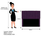 Kit Cabeceira E Calçadeira Manchester 160 Cm Queen Size Suede