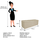 Kit Cabeceira E Calçadeira Manchester 195 Cm King Size Corano