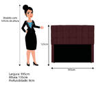 Kit Cabeceira E Calçadeira Manchester 195 Cm King Size Corano