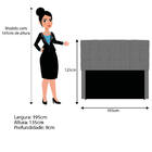 Kit Cabeceira E Calçadeira Manchester 195 Cm King Size Linho